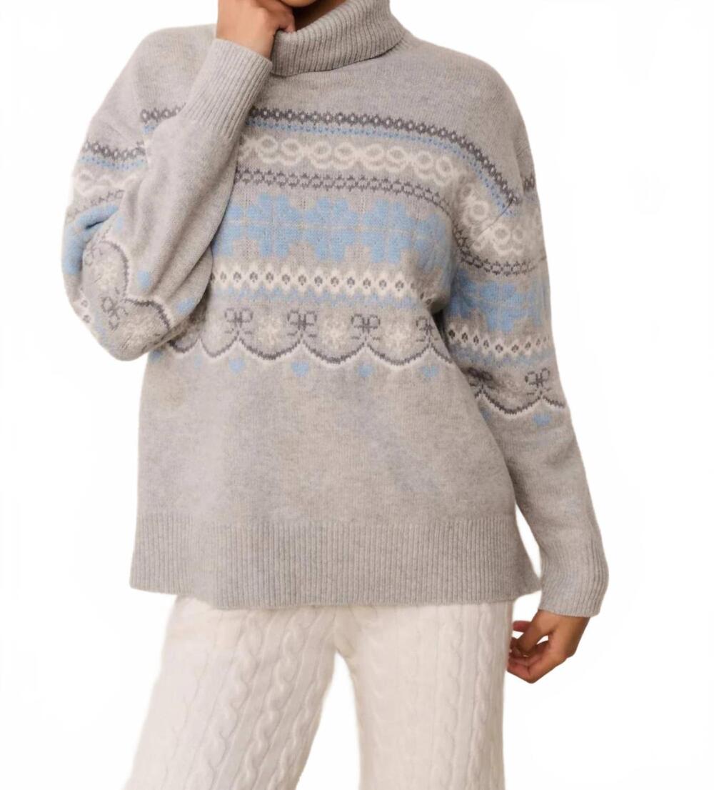 NEW LOVESHACKFANCY women's mirin turtleneck top in earl gray
